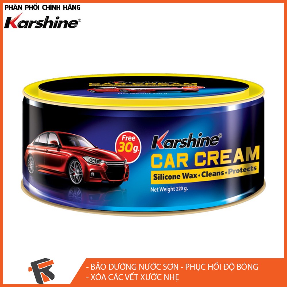 Kem đánh bóng sơn xe Karshine Car Cream chăm sóc xe, bảo dưỡng sơn, xóa vết xước, sản xuất tại Thái Lan