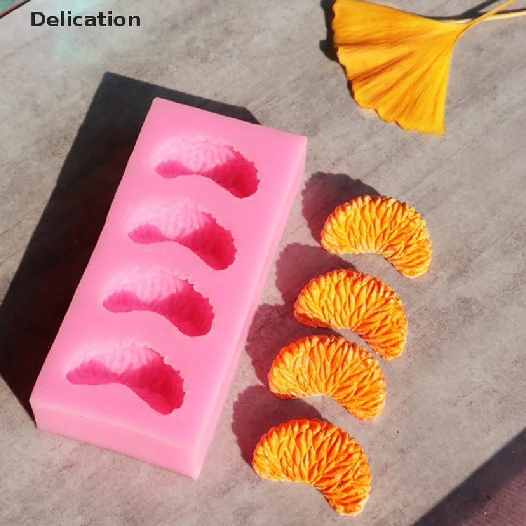 Khuôn silicone dạng múi cam để làm xà phòng/ món tráng miệng/ bánh nướng/ đồ trang trí