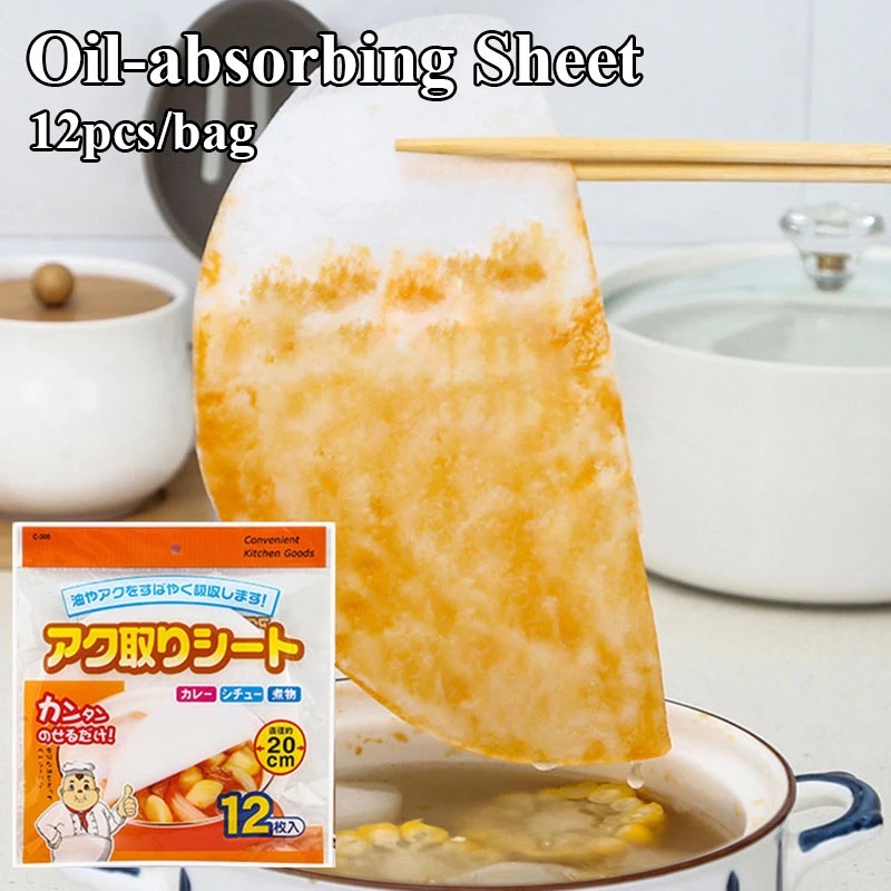 Bộ 12 Giấy Thấm Dầu Nấu Súp Chuyên Dụng Tiện Lợi