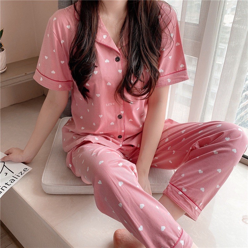 Bộ ngủ pijama áo ngắn tay quần đùi mùa hè mẫu mới 2021 - Mã 998 | BigBuy360 - bigbuy360.vn