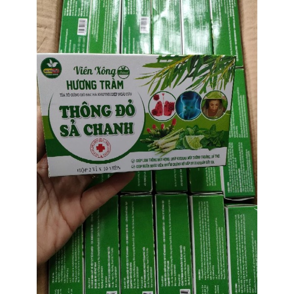 Viên Xông Mũi Họng Hương Tràm (2 vỉ x 10 viên)