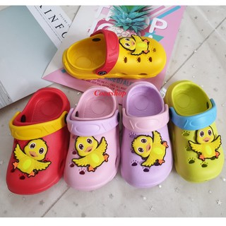 Sục, dép cao su mềm có quai cho bé trai bé gái hình chú vịt vàng cute siêu nhẹ siêu mềm