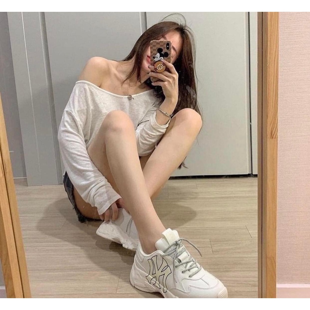 Giày thể thao MLB Big Ball Chunky P NY Yankee màu trắng - sẵn size nam 265