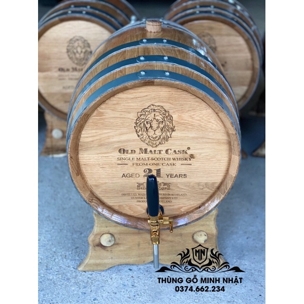 Thùng ngâm ủ rượu gỗ sồi 100 lit