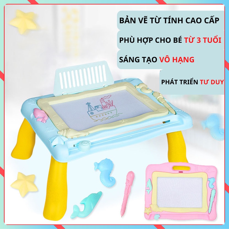 Đồ Chơi Bảng Vẽ Tự Xóa Thông Minh Có Chân Đế Như Bàn Học Tập Viết Tập Vẽ Cho Bé XUZELA-ĐC05