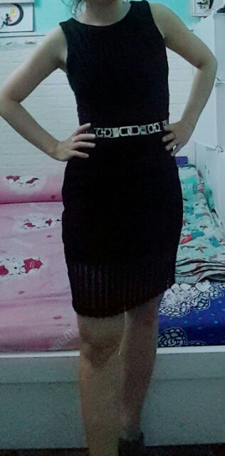 Đầm body len sexy size S-M thanh lý Có mút ngực.