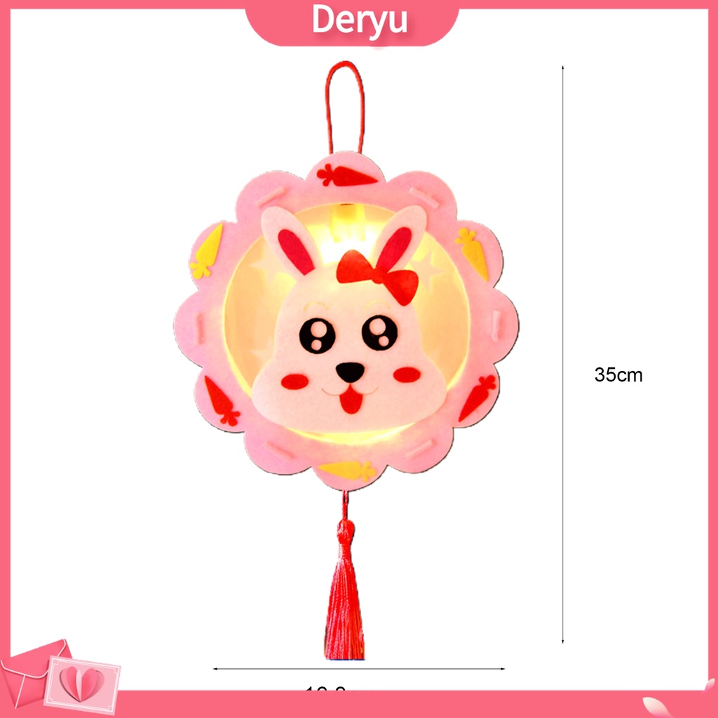 Lồng Đèn Bằng Vải Không Dệt Phát Quang Họa Tiết Năm Mới Phong Cách Trung Hoa Cho Trẻ Em DIY