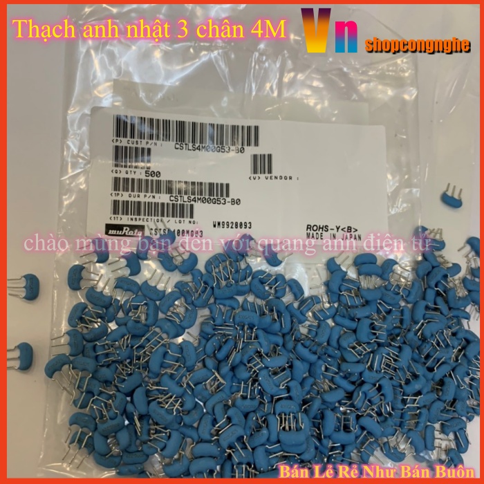 Combo 10 Thạch Anh 3 Chân 4Mhz Chân Cắm nhật bản Giá Rẻ