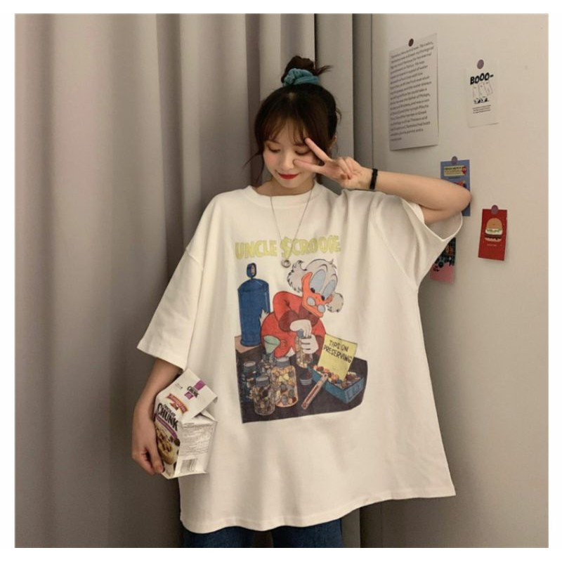 áo thun nữ unisex form rộng oversize cá tính