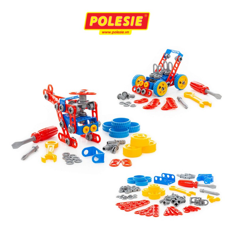 Bộ Đồ Chơi Sáng Tạo, Lắp Ghép Kỹ Sư Cho Bé 91 Chi Tiết  Nhập Khẩu Châu Âu CHÍNH HÃNG POLESIE 72986
