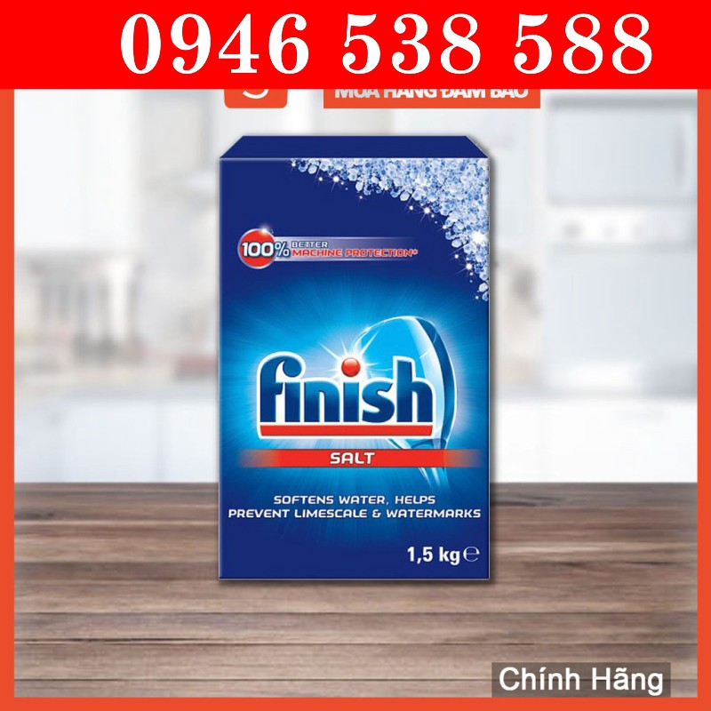 Combo Viên rửa chén Finish All in 1 120 viên + Muối rửa bát finish 1.5kg + Nước làm bóng bát chén 800ml làm khô và bóng