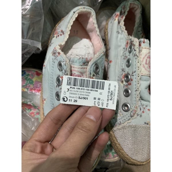 Giày next đế cói vintage xuất dư cho bé gái sz 29