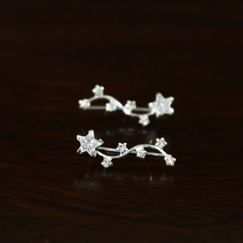 Bông Tai Nữ Bạc 925 Cao Cấp 073661 ERASHOP - Khoen Sao Đá Kẹp Vành Tai Lấp Lánh, Thanh Lịch, Siêu Rẻ Đẹp