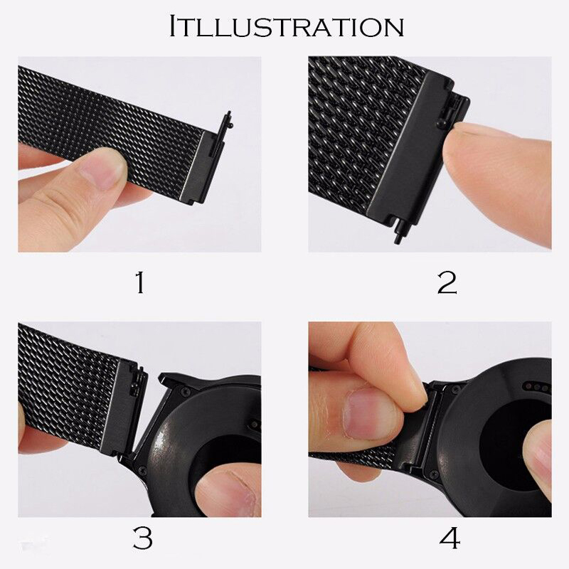 Replacement 20mm Milanese Strap for Xiaomi Huami Amazfit GTS / gtr 42mm / Bip Lite Band / DT35 / P8 / W88