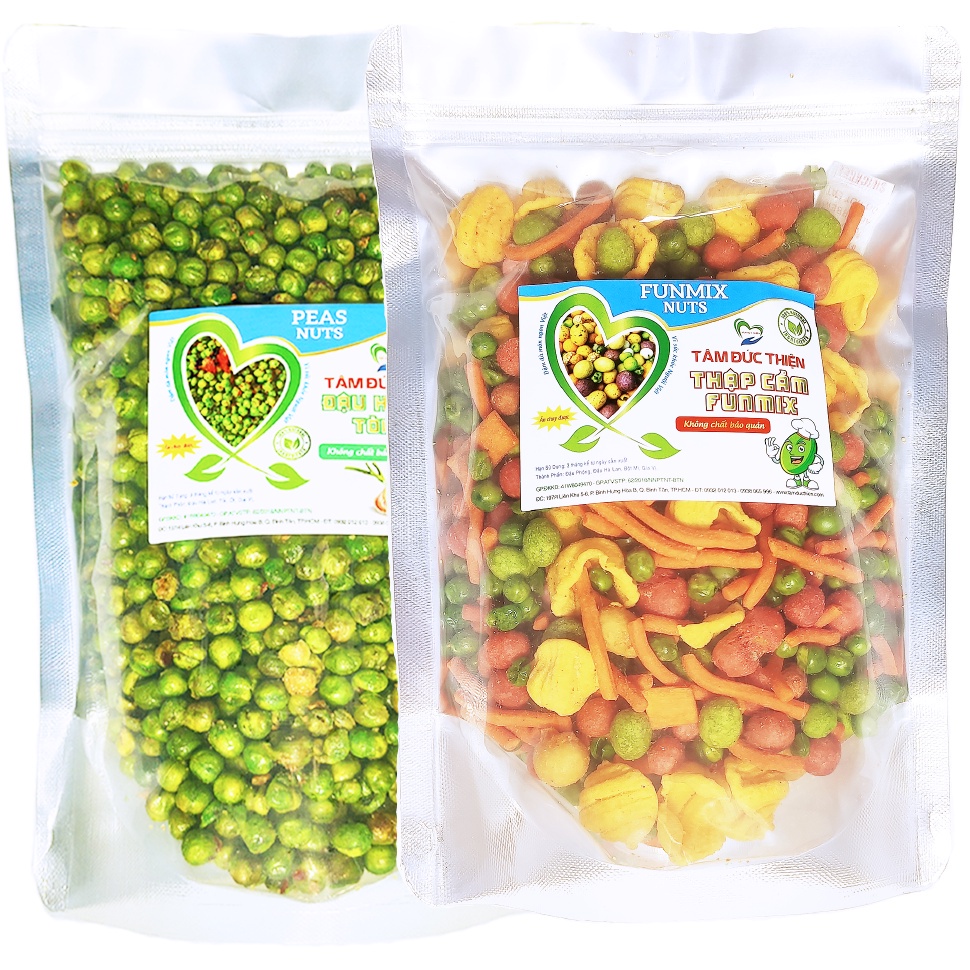 [Mã BMBAU50 giảm 7% đơn 99K] Combo 2 Túi 2 Vị: Hà Lan Rang Tỏi Ớt 500GR + Ngũ Cốc Thập Cẩm Funmix 405GR Tâm Đức Thiện