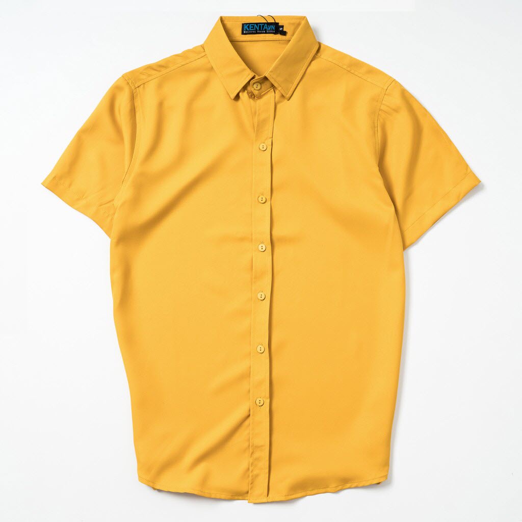 Sơ mi tay ngắn KENTA vàng SMN0047