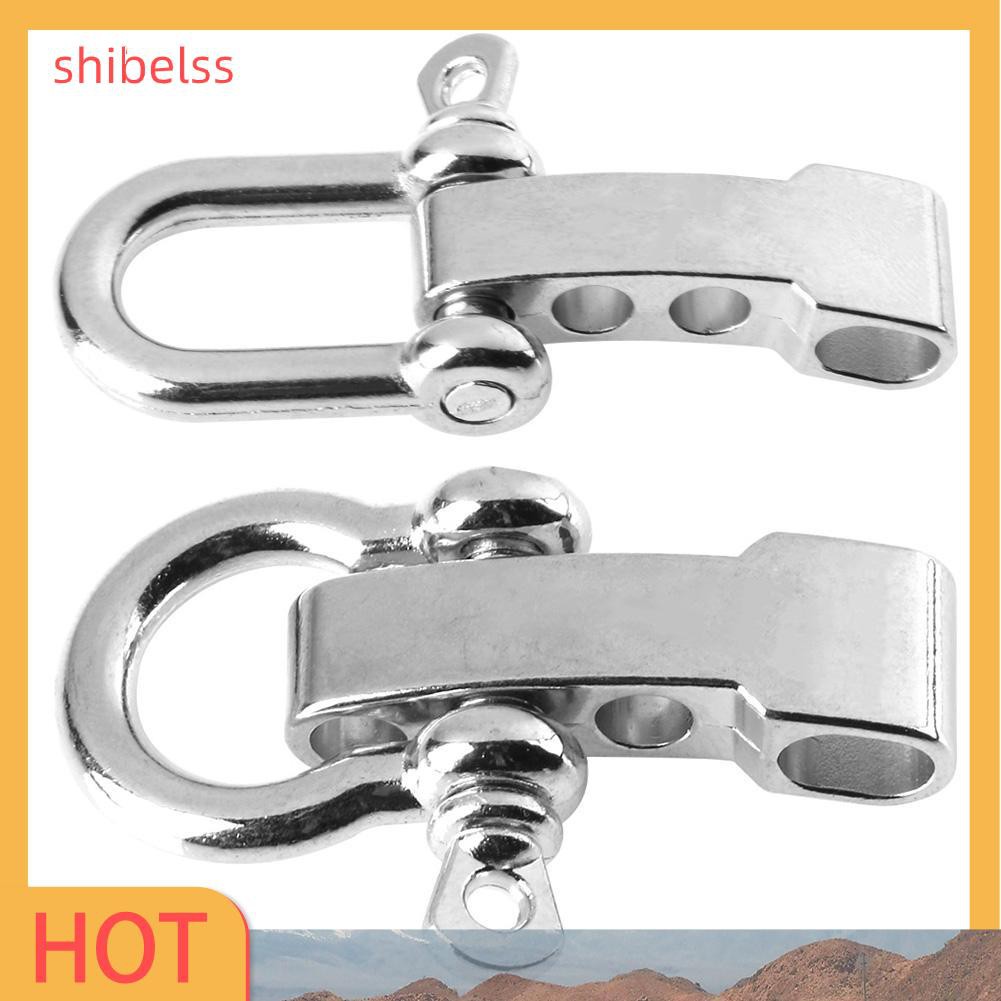 （ʚshibelss）Zinc Alloy Metal Buckle Shackle for Paracord Bracelet Outdoor Survival Tool