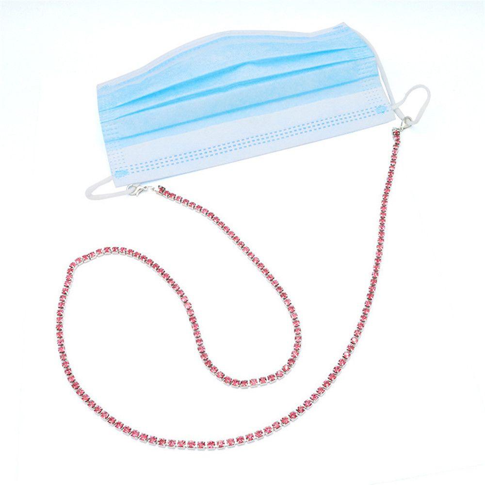 MOILYVN Giá Đỡ Mắt Kính Đính Đá Phối Dây Xích Thời Trang Cho Nữ