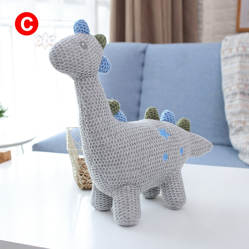 ZFXW Knit Fabric Stuffed Animal Knitted Doll Unicorn Elephant Bear Stuffed Doll for Kids @VN