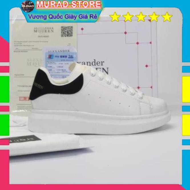 [TẶNG TẨY VỆ SINH+TẤT] Giày thể thao sneaker  MCQ gót nhung đen full box MET1