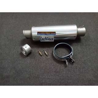 pô leovince bạc có tiêu tiện giảm thanh hình xéo