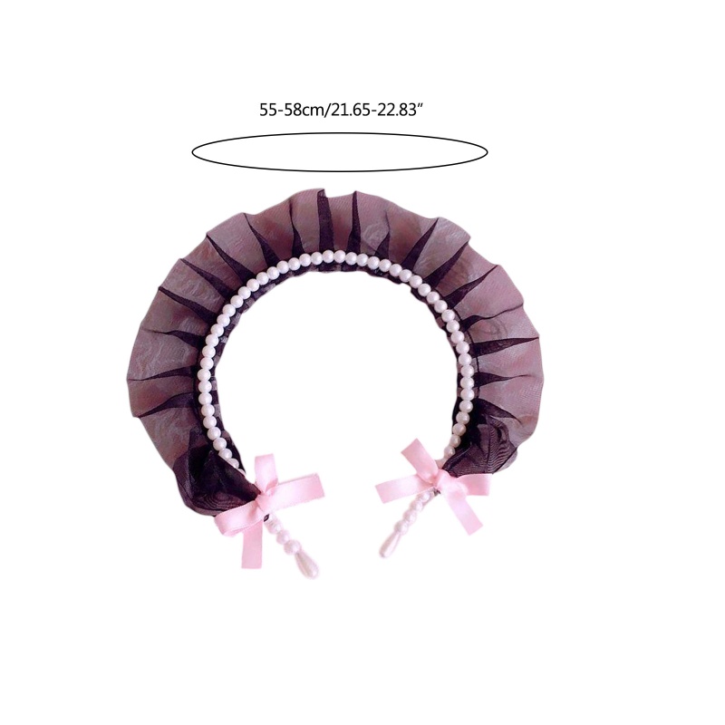 Băng Đô Cài Tóc Đính Ngọc Trai Phong Cách Lolita Dành Cho Nữ