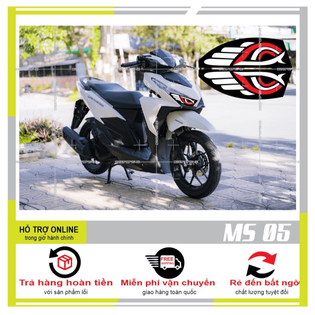 TEM DÁN ĐÈN SƯƠNG MÙ XE VARIO 2017 (DECAL TRONG SUỐT) MS 05 - SHINDECAL2