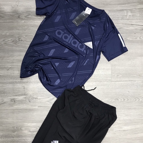Set Đồ Bộ Quần Áo Thể Thao Nam ⚡FREESHIP EXTRA⚡Áo Thun Lạnh Nam Co Giãn 4 Chiều Logo Phản Quang 4 Size 6 Màu