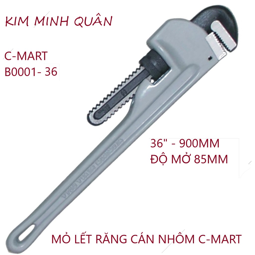 Mỏ Lết Răng Cán Nhôm 900mm/36&quot; Độ Mở 85mm B0002 C-Mart