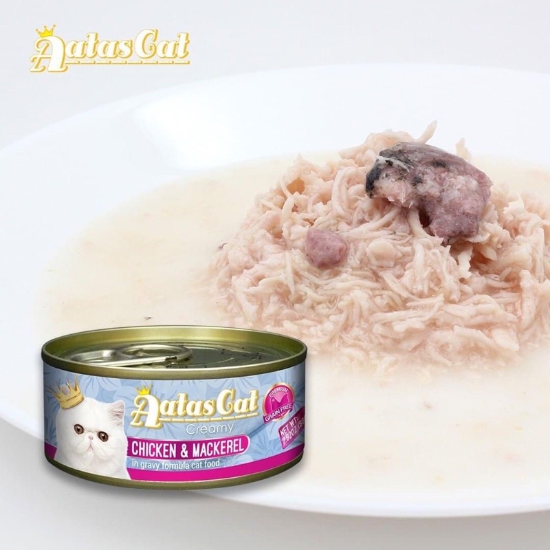Pate mèo Aatas lon 80g, pate súp gà sợi, thức ăn mèo xuất xứ Singapore - 𝑨𝒎𝒆𝒐 𝑷𝒆𝒕 𝑯𝒐𝒎𝒆