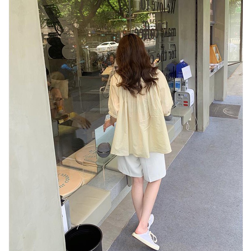 Áo Kiểu Cổ Vuông Tay Phồng Thời Trang Mùa Hè Thiết Kế Mới Phong Cách Pháp Cho Nữ 2022