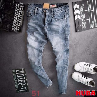Quần jean nam màu xanh nhạt rách xước,quần bò đẹp giá rẻ TAKA 51