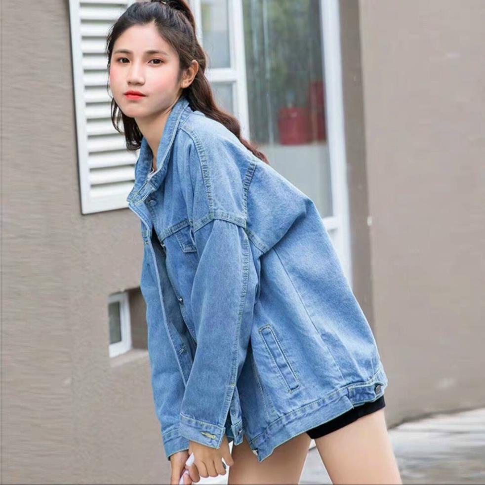 Áo khoác Jean Nam nữ xanh, Áo bò unisex chống nắng