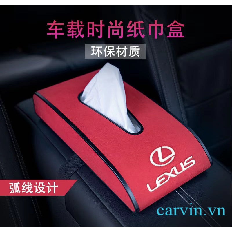 Hộp đựng khăn giấy ô tô cao cấp, logo theo hãng xe | Hộp khăn giấy trên xe hơi
