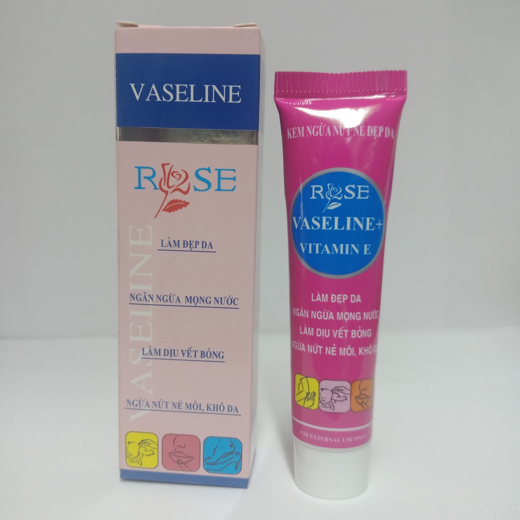 VASELINE ROSE – Phòng ngừa nứt, nẻ, khô môi, làm dịu vết bỏng tuýp 10g
