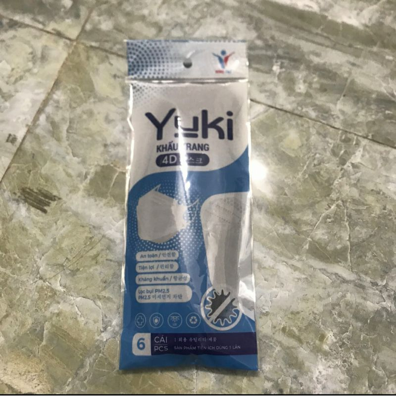 Khẩu trang 3D Yuki 6 cái 17k | BigBuy360 - bigbuy360.vn