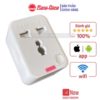 Ổ cắm wifi 16A bật tắt thiết bị, hẹn giờ, set lịch từ xa qua app Rạng Đông