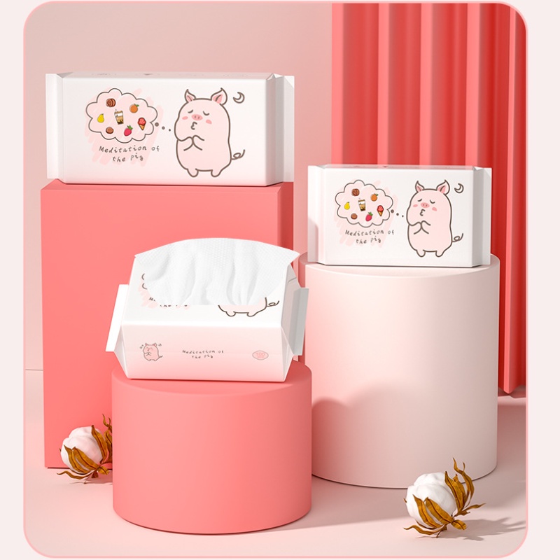 [Hàng mới về] Set 100 khăn cotton mềm dùng một lần tiện lợi