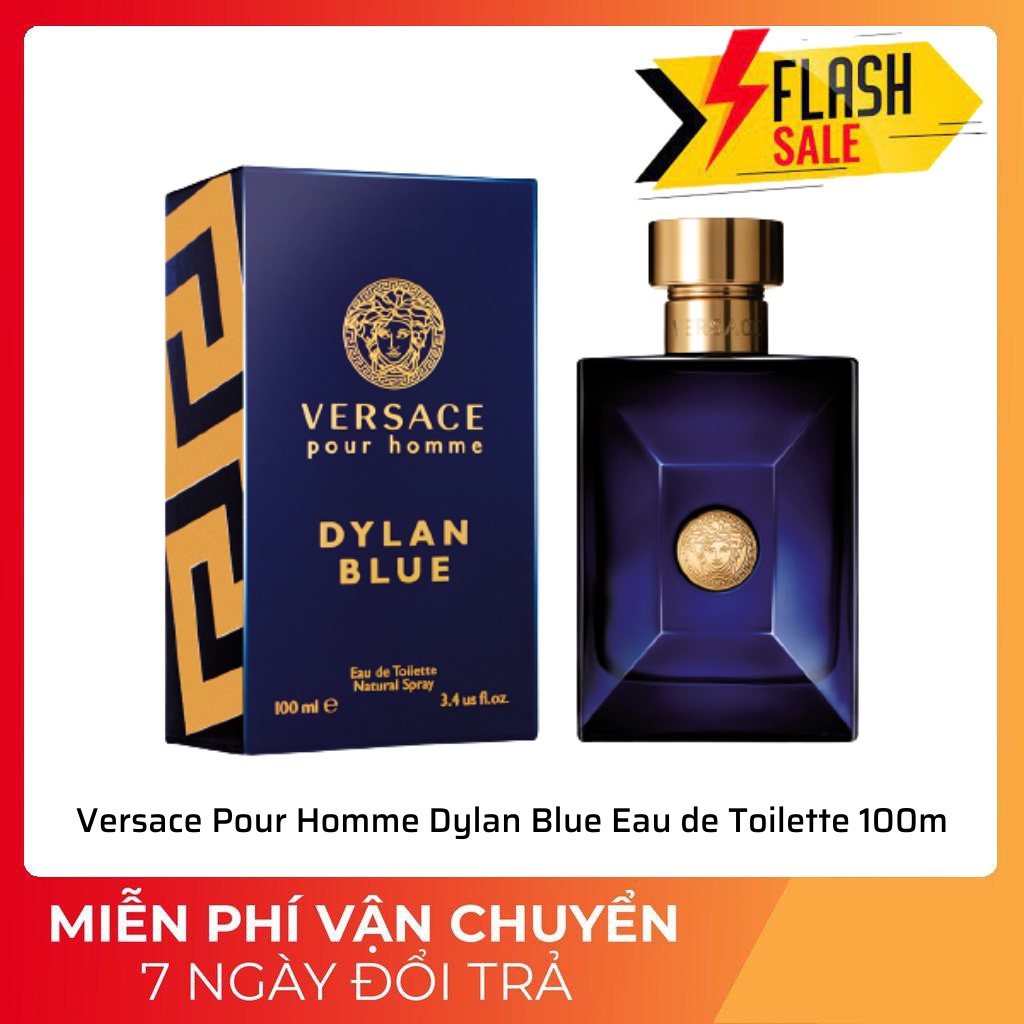 Nước hoa nam Versace Pour Homme Dylan Blue Eau de Toilette, 100ml - Nước hoa cao cấp cho quý ông nam tính