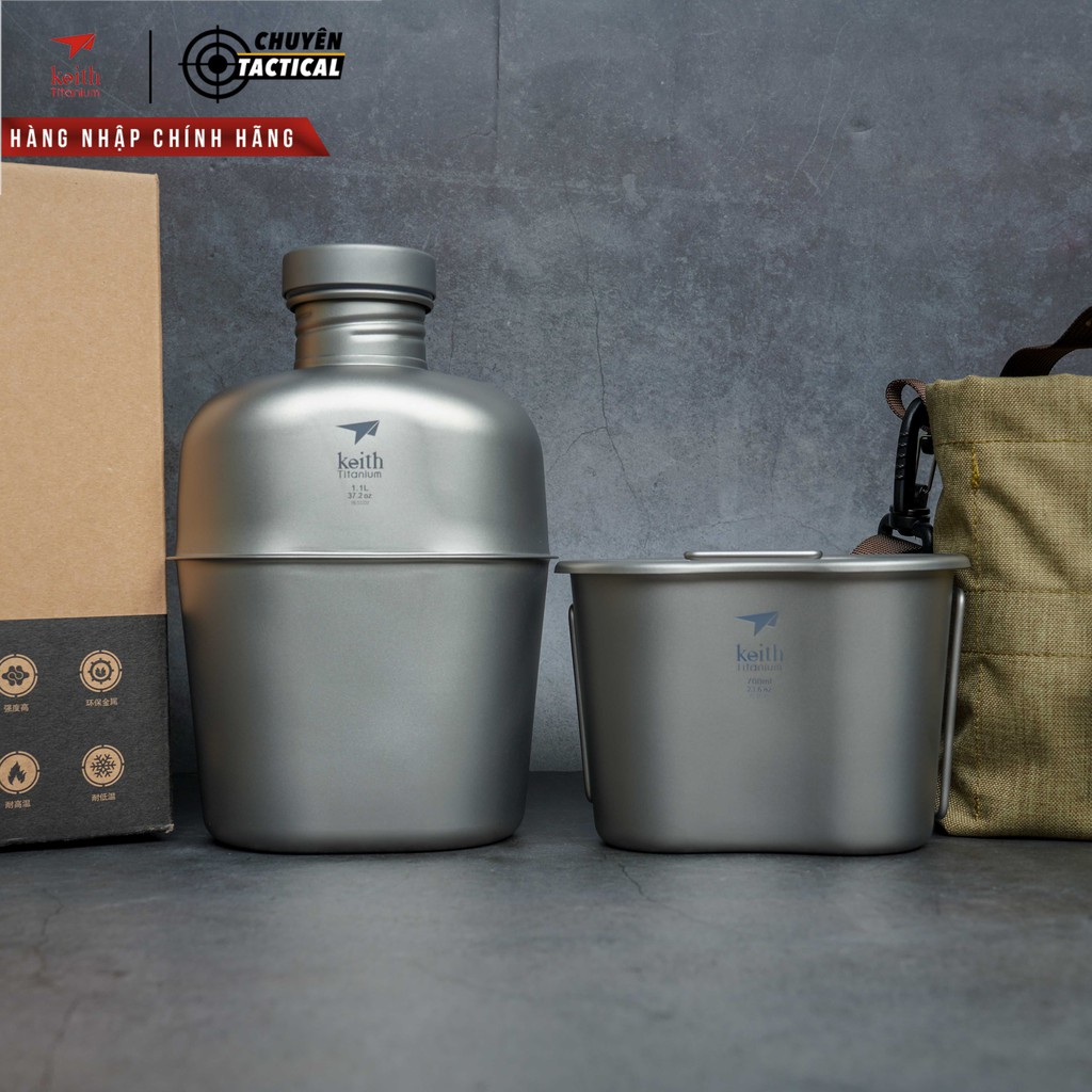 Keith Ti3060 - Bộ Bi Đông Titanium Mess Kit