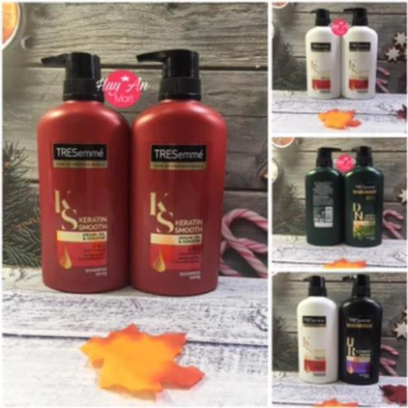 Dầu gội đầu Tresemme KERATIN SMOOTH màu đỏ 😇 FREESHIP 😇cặp dầu gội xả thái lan 450ml, 5 trong 1 suôn mượt vào nếp