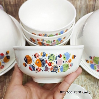 bộ chén sứ cao cấp hình cá - chén sứ ăn cơm