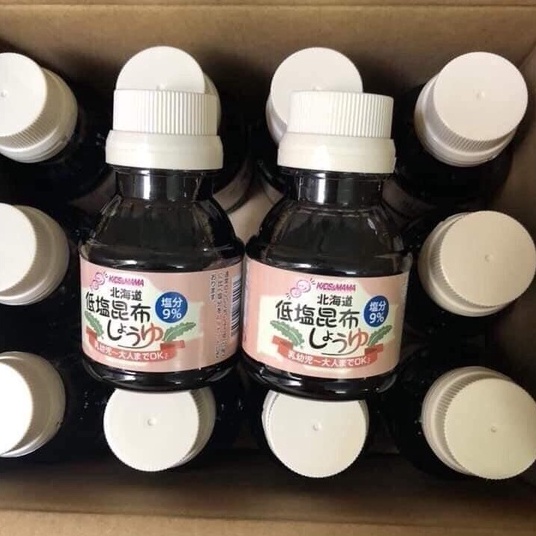 Nước tương tảo bẹ cho bé ăn dặm KIDS &amp; MAMA 100ml Nhật Bản (Date T7/ 2024)