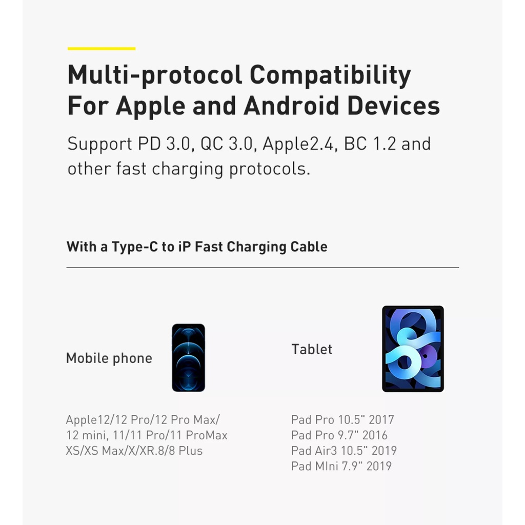 Bộ Sạc Nhanh Kèm Cáp Baseus Super Si Pro Quick Charger 1C 20W