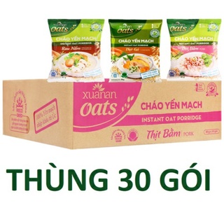 1 Thùng ( 30 gói) Cháo yến mạch nấm , thịt gà, thịt bằm 40g (Date mới)