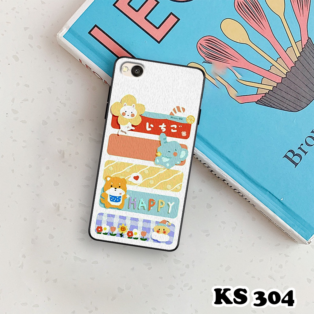 Ốp lưng Xiaomi Redmi 4 - Redmi 4A - Redmi 4X -  Ốp in hình gấu &amp; thỏ đang yêu - lưng nhám viền TPU cao cấp