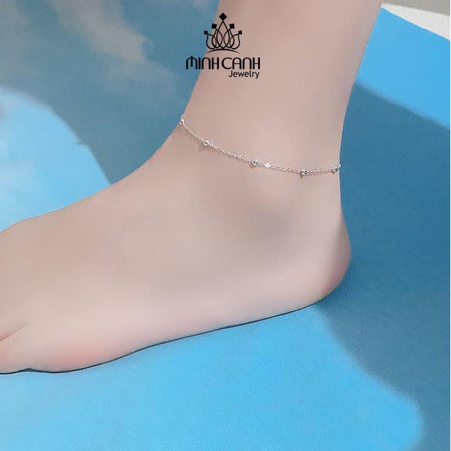 Lắc Chân Bạc Họa Tiết Chuỗi Bi - Minh Canh Jewelry