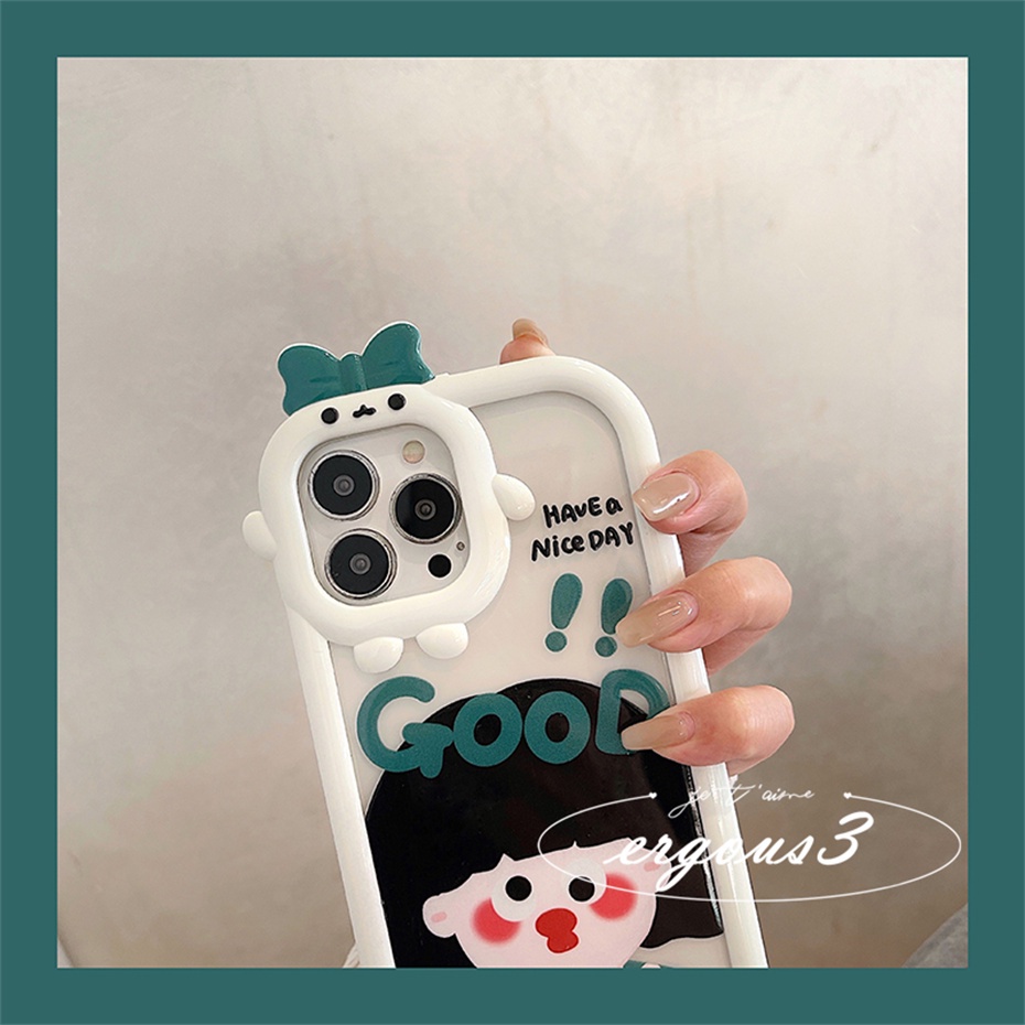 Ốp Điện Thoại Mềm Hình Cô Gái Hoạt Hình Vui Nhộn Cho iPhone 14 13 12 11 Pro Max SE2020 X XR Xs Max 7 8 6 6s Plus