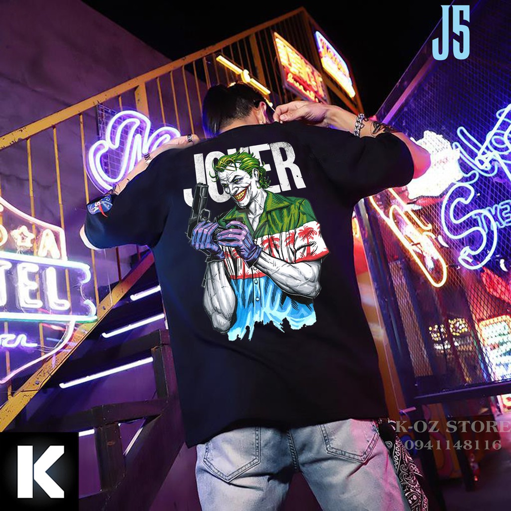 Áo thun J5 JOKER OVERSIZE UNISEX (2 Màu ĐEN-TRẮNG) | BigBuy360 - bigbuy360.vn