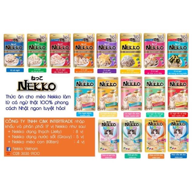 [TM2016] Thức Ăn Pate Cho Mèo NEKKO gói 70g